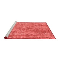 Ahgly Company Machine Wareable Indoor Rectangle Abstract Red Modern Area Rugs, 2 '4'