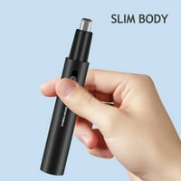 Abody Electric Nose Hair Trimmer Aluminium Tube Body Corted Cutter Head USB Заемен с тример за вежди