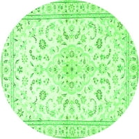 Агли Компания Закрит Кръг Медальон Зелени Традиционни Килими Зона, 5 ' Кръг