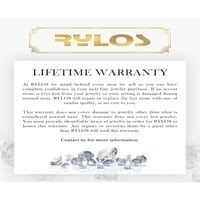 *Rylos Classic Aquamarine & Diamond Ring - March Birthstone*