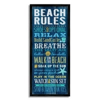 Спелилни индустрии плажни правила подписвайте сини дъски мотивационни фрази, 30, дизайн от Стефани Уорт Марот