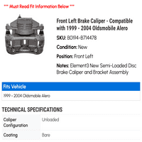 Преден ляв спирачен апарат - Съвместим с - Oldsmobile Alero 2003