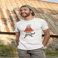 Котка с ягодова плоча тениска мъже -раземи с Shutterstock, мъжки малки