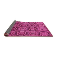 Ahgly Company Indoor Square Abstract Pink Modern Area Rugs, 5 'квадрат