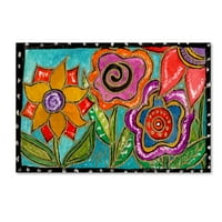 Търговска марка изящно изкуство 'фънки Цветна градина' платно изкуство от Виан