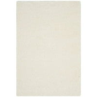 Charlotte Solid Plush Shag Area Rug, бял, 8 '10'