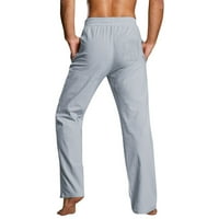 Entyinea Jogger sweatpants за мъже разтягат еластични еластични конусни суитчъри панталони сиви 3xl