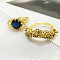 Плюм пръстен бял камък пръстен ръчно изрязан сватбен годежен бижута Подарък син фасетен цирконов пръстен с разнообразие пакет