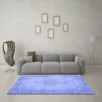 Ahgly Company Indoor Rectangle Persian Blue Traditional Area Rugs, 8 '12'