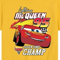 Автомобилите на Disney - Lightning MC Queen Seven Champ - Toddler and Youth Graphic Thrish