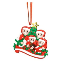 Клирънс ЙОХОУМ персонализирано семейство Коледа коледно дърво дрънкулка украса украшение семейство Коледа празнични декорации като Покажи