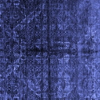 Ахли Компания Машинно Пране Вътрешен Правоъгълник Абстрактно Синьо Модерна Площ Килими, 5'7'