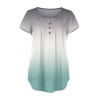 Плюс размер върхове къс ръкав свободно лято блуза Райета ризи 2хл