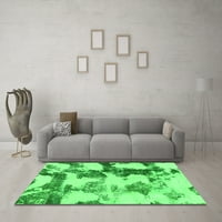Ahgly Company Indoor Rectangle Abstract Green Modern Area Rugs, 2 '5'