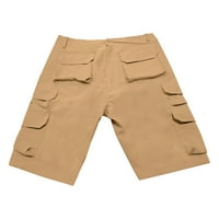 Лято клирънс Мъжки Панталони обратно на училище Модерен Мъже лятна мода случайни Открит Дишаща хлабав Мулти-джоб карго Шорти Кафяв ххл