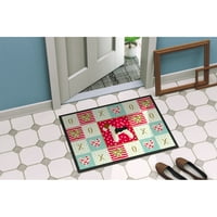 Carolines Treasures CK5928MAT FO Terrier Love Doort Mat, вътрешен килим или външен приветствен мат Doomat, 27 l 18 W