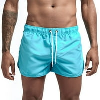Товарни панталони за мъже плаж ежедневни плажни панталони отпечатани водоустойчиви пет панталони плуват къси панталони светло синьо 2xl