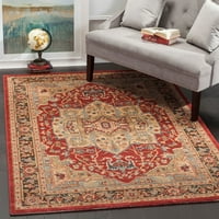 Mahal Trecia Traditional Area Rug, Natural Navy, 8 '10'