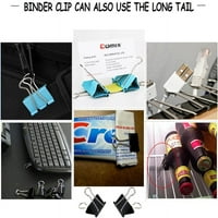 Tianlu Extra Extra Grag Binder Clips, големи хартиени скоби за офис консумативи, черно