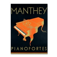 Марка изящно изкуство 'Мантей пиано' платно изкуство от винтидж колекция ябълка