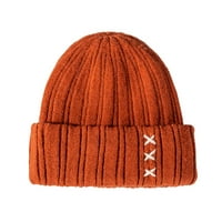 Хупта мъже жени бейзболна шапка Университет Модна непринудена вълнена шапка зима сгъстяваща топла плетена шапка на открито