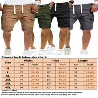 Bomotoo Men Summer Short Pants Mid Tist Mini панталони Твърди цветни дъна на салони Шорти фитнес черно L