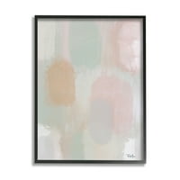 Ступел индустрии меки пастелни абстрактна живопис спокойни розово-зелени форми, 20, дизайн от Робин Мария