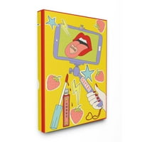 Ступел индустрии сладко селфи любов ретро цвят поп дизайн платно стена арт дизайн от Сангита Бачелет, 36 48