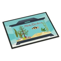 Carolines Treasures CK4506MAT Clown Loach Fish Весела коледна коледна врата постелка, вътрешен килим или на открито посрещна дорма