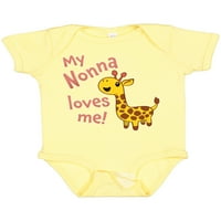 Inktastic my nonna ме обича- сладък жираф подарък бебе момче или бебе момиче боди