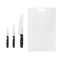 Комплект за готвачи с бяла пластмасова дъска за рязане, комплект от 4 части