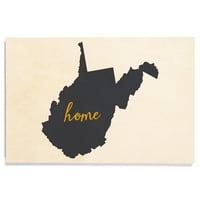 Западна Вирджиния, домашна държава, сиво на знак за стена от бяла бреза