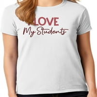 Графика Америка Ден на Свети Валентин преподаване празник любов Дамски Графичен тениска за учители колекция
