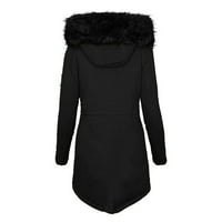 Якета Zuwimk за жени, дамски дълъг ръкав с цип суичър пуловер палто с джобове черно, 4xl