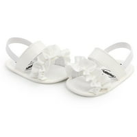 Nsendm Soccer Slides Boys Size Toddler Summer Outdoor Girls Walk Shoes Първи момичета за летни обувки Бебе сандали Сандал Уайт 6