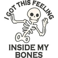 Страховито Хелоуин скелет череп юноши Атлетичен Хедър Крем Графичен тройник - Дизайн от хора XL