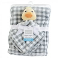 Hudson бебешки бебешки плюшено одеяло с одеяло за сигурност, патица, един размер