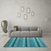 Ahgly Company Indoor Square Abstract Light Blue Modern Area Rugs, 8 'квадрат