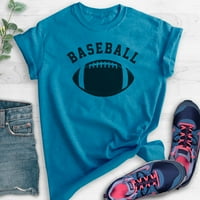 Бейзболна риза, Унис дамска мъжка риза, забавна Бейзболна тениска, забавна футболна тениска, иронична спортна тениска, Хедър синьо, голяма