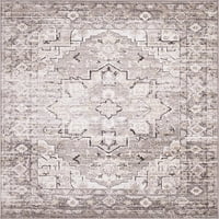 Килим-сив бежов традиционен персийски район килим за хол спалня трапезария и кухня-точен размер 7 ' 5 10'