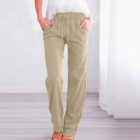 Панталони с широки крака за жени дамски модни палацо панталони за жени модни дамски ежедневни плътни цветове еластични разхлабени панталони направо широки пантал