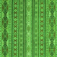Ahgly Company Indoor Square Oriental Green Modern Area Rugs, 3 'квадрат
