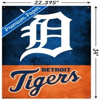 Детройт тигри - лого плакат за стена с пуш щифтове, 22.375 34