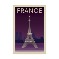 Марка изобразително изкуство 'Айфеловата кула Франция плакат' платно изкуство от Инкадо