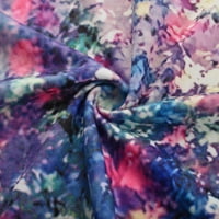 Тениски за жени с дълги ръкави пролет кръг Графичен отпечатан отпечатани средни дължини небрежни върхове на тийс S-2XL лилаво