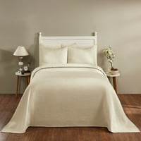 По-добри тенденции Sophia Diamond Design поликотон Queen Bedspread Ivory
