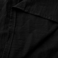 Zodggu Buttons памучни ленени ризи за жени се занимава удобни безбрежни тийнейджъри с къс ръкав женски върхове флорална пеперуда графична блуза лятна модна ревера въртяща яка ризи черни 10