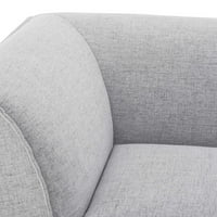 Modway съдържа ъглов секционен диван стол в светло сиво