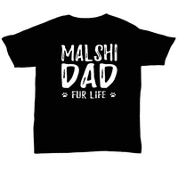 Malshi куче татко козина живот възрастен униза тениска забавна идея за любов на кучета