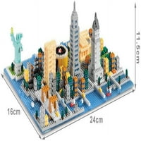 Строителни блокове City Street View Building Block Модел Масабии за сглобяване играчки играчки Ню Йорк улици Лондон Стрийт